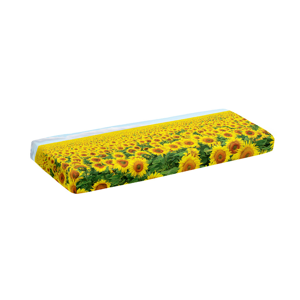 Sunflower Field Print Piano Keyboard Cover