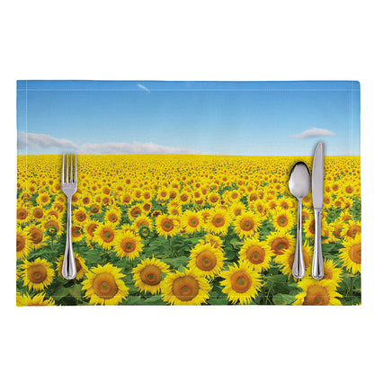 Sunflower Field Print Placemat