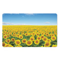 Sunflower Field Print Polyester Doormat