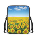 Sunflower Field Print Rectangular Crossbody Bag