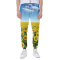 Sunflower Field Print Joggers