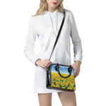 Sunflower Field Print Shoulder Handbag