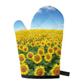 Sunflower Field Print Single Oven Mitt