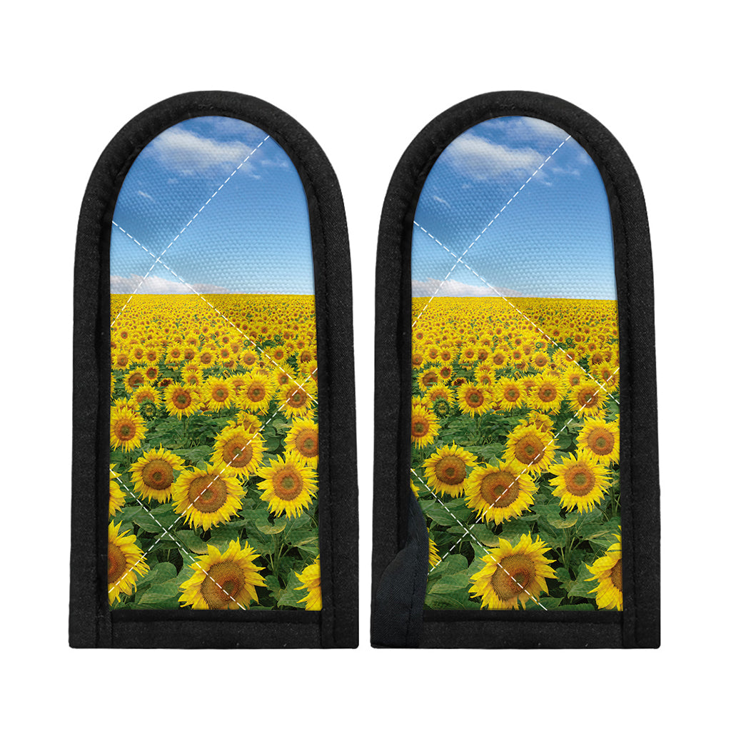Sunflower Field Print Skillet Handle Cover