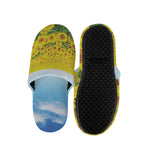 Sunflower Field Print Slippers