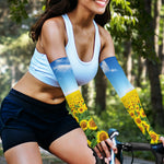 Sunflower Field Print Sun Protection Arm Sleeves