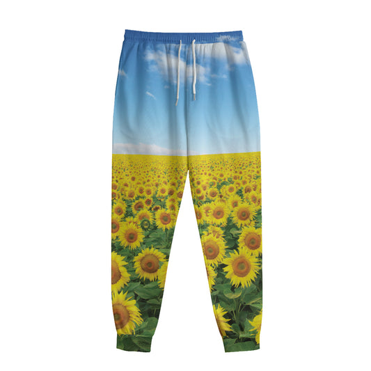 Sunflower Field Print Sweatpants