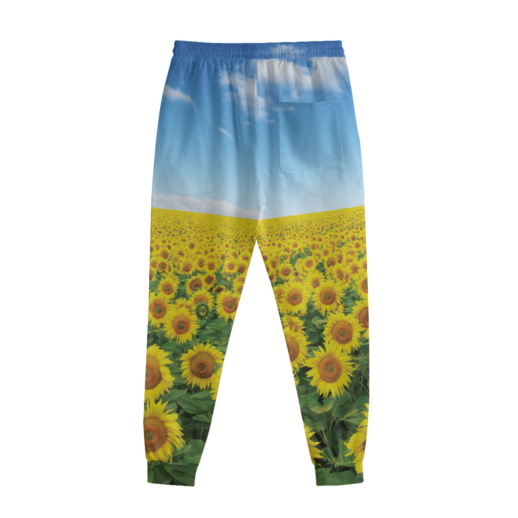 Sunflower Field Print Sweatpants