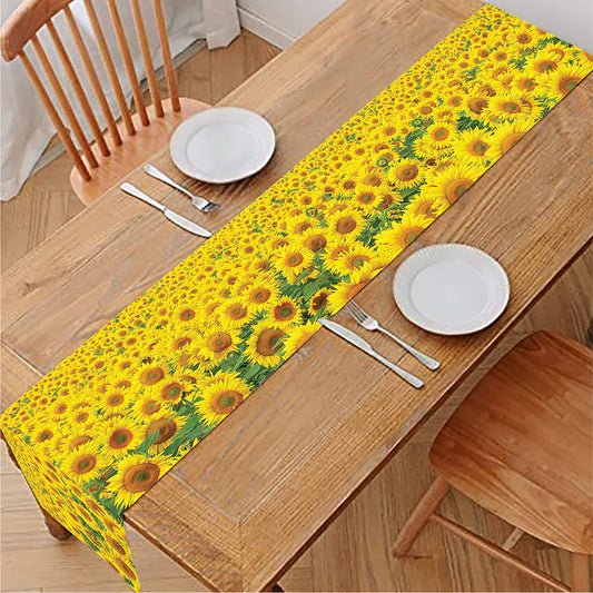 Sunflower Field Print Table Runner