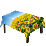 Sunflower Field Print Tablecloth