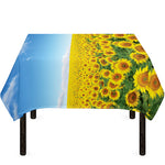 Sunflower Field Print Tablecloth