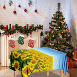 Sunflower Field Print Tablecloth