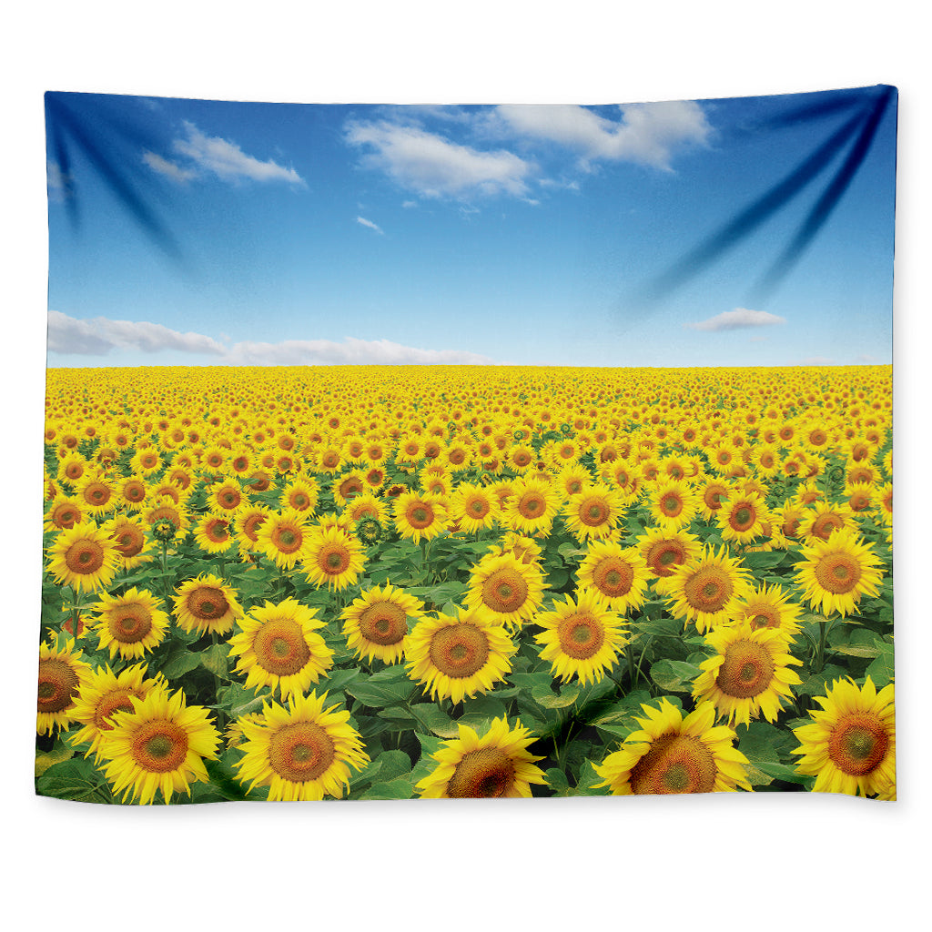 Sunflower Field Print Tapestry