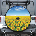 Sunflower Field Print Tire Cover With Camera Hole