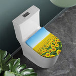 Sunflower Field Print Toilet Lid Cover