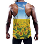 Sunflower Field Print Training Tank Top