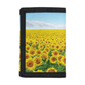 Sunflower Field Print Trifold Wallet