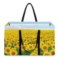 Sunflower Field Print Utility Tote Bag
