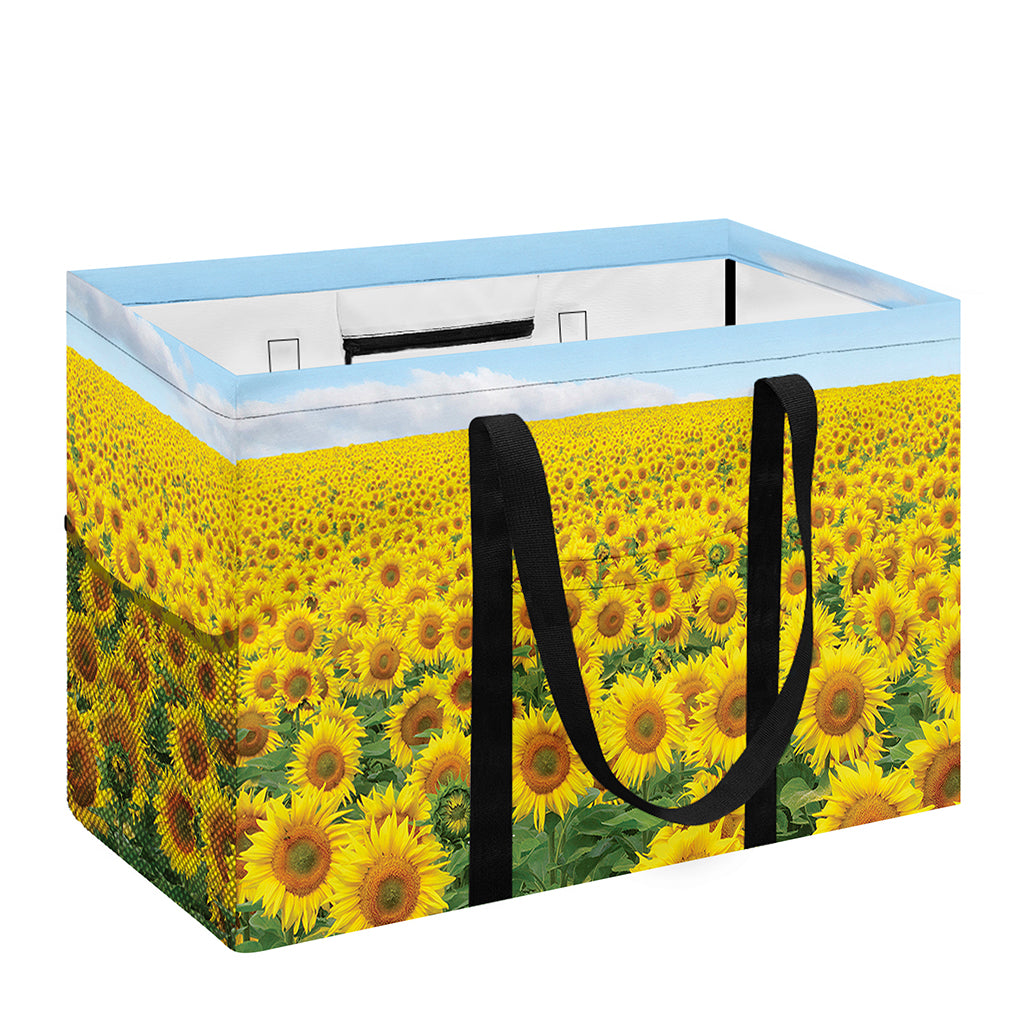 Sunflower Field Print Utility Tote Bag