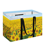 Sunflower Field Print Utility Tote Bag