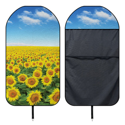 Sunflower Field Print Waterproof Car Seat Cover