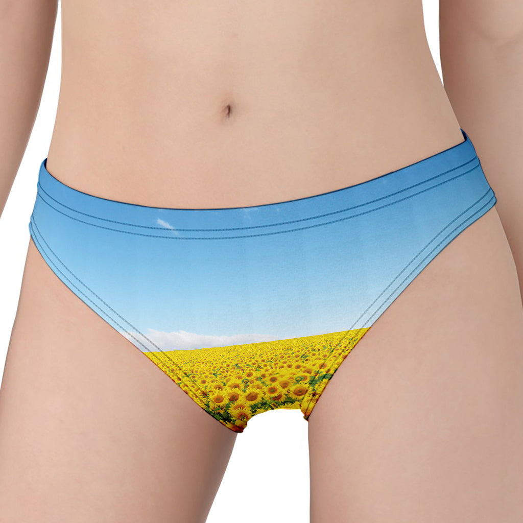 Sunflower Field Print Women's Panties