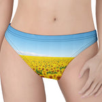 Sunflower Field Print Women's Thong