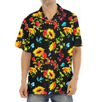 Sunflower Floral Pattern Print Aloha Shirt
