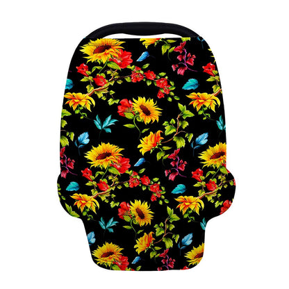 Sunflower Floral Pattern Print Baby Seat Cover