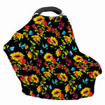 Sunflower Floral Pattern Print Baby Seat Cover