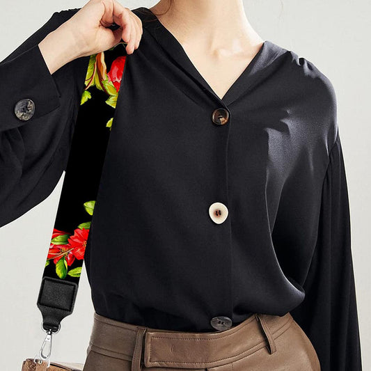 Sunflower Floral Pattern Print Bag Strap