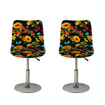 Sunflower Floral Pattern Print Bar Stool Covers