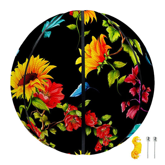 Sunflower Floral Pattern Print Basketball