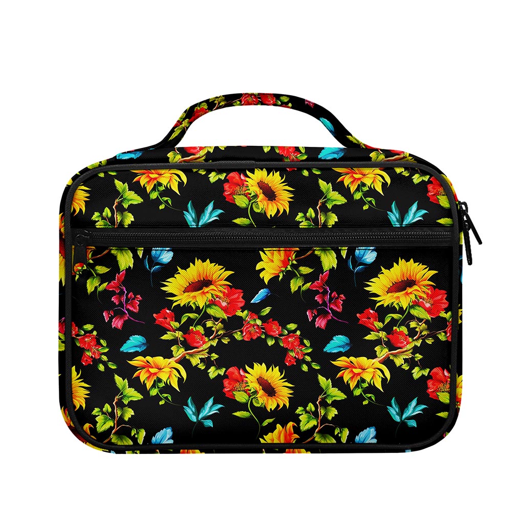 Sunflower Floral Pattern Print Briefcase Bible Bag