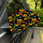 Sunflower Floral Pattern Print Car Side Mirror Covers