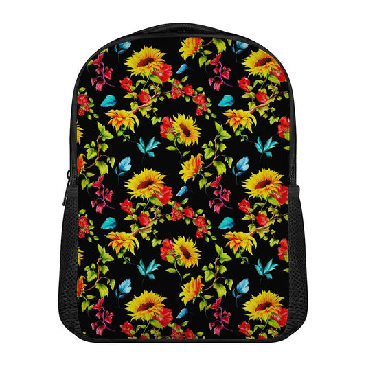 Sunflower Floral Pattern Print Casual Backpack