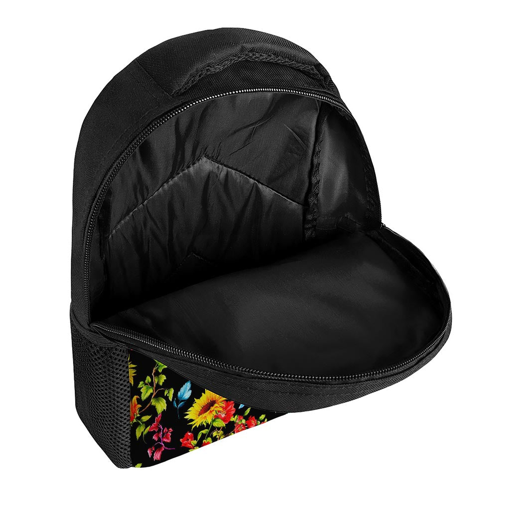 Sunflower Floral Pattern Print Casual Backpack