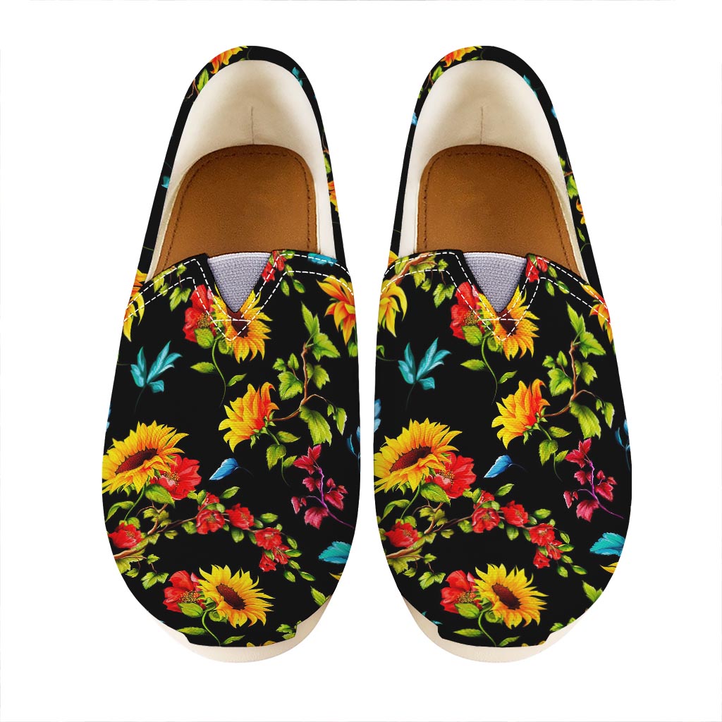 Sunflower Floral Pattern Print Casual Shoes