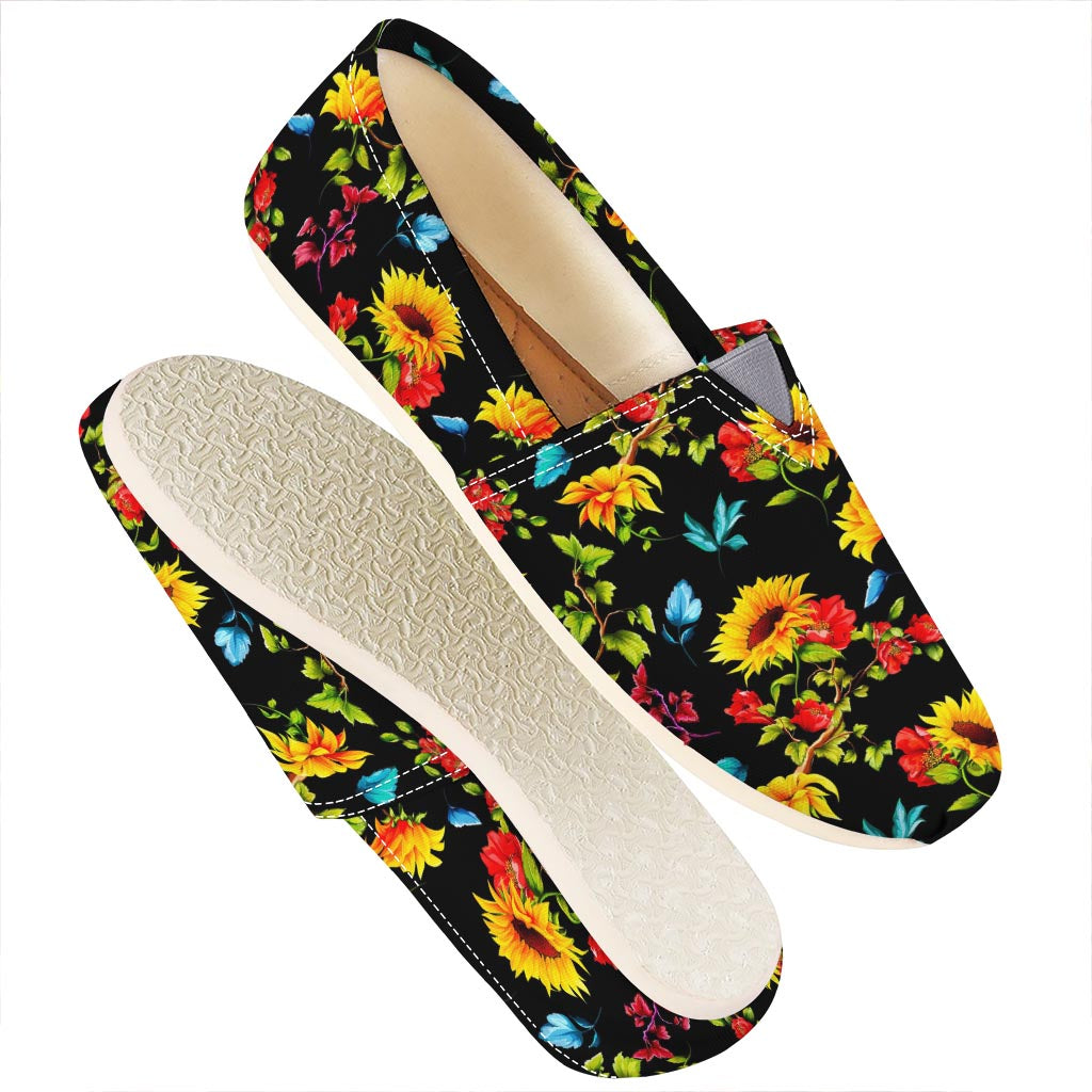 Sunflower Floral Pattern Print Casual Shoes