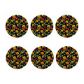 Sunflower Floral Pattern Print Coaster Set