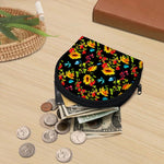 Sunflower Floral Pattern Print Coin Purse