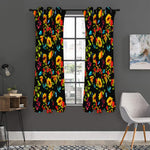 Sunflower Floral Pattern Print Curtain