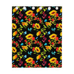Sunflower Floral Pattern Print Curtain