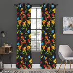 Sunflower Floral Pattern Print Curtain