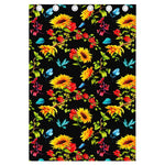 Sunflower Floral Pattern Print Curtain