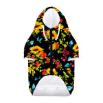 Sunflower Floral Pattern Print Dog Zip Up Hoodie