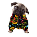 Sunflower Floral Pattern Print Dog Zip Up Jacket