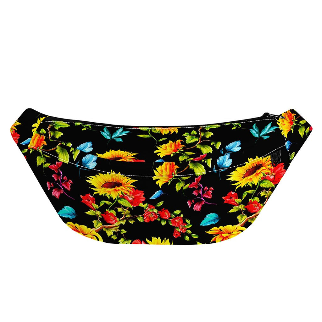 Sunflower Floral Pattern Print Fanny Pack