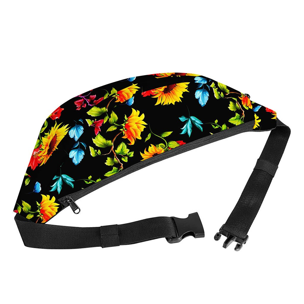 Sunflower Floral Pattern Print Fanny Pack