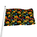 Sunflower Floral Pattern Print Flag